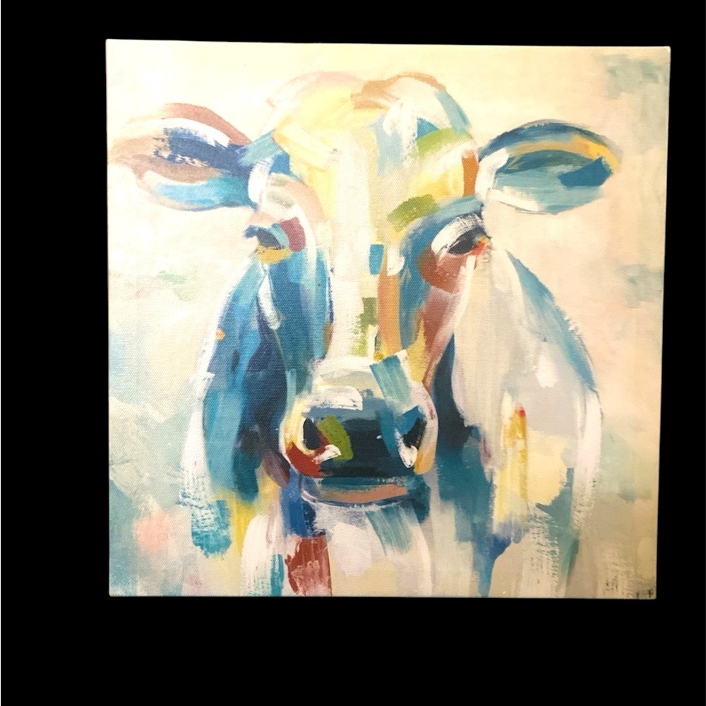 Cow on Canvas 12x12